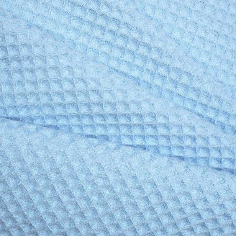 River Dream Sky Blue Fabric Shower Curtain Set, Cotton Blend, Waffle Weave, with Snap in Replacement Linerï¼Œ71 x 74 inches - Image 2